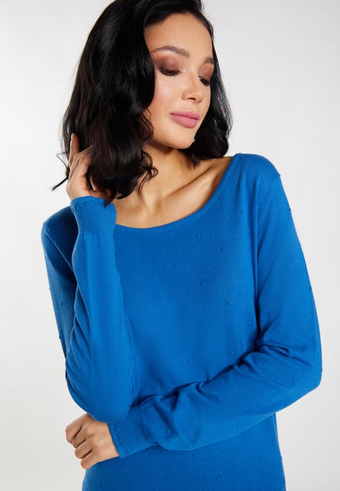 Faina Strickpullover Damen blau - Image 5