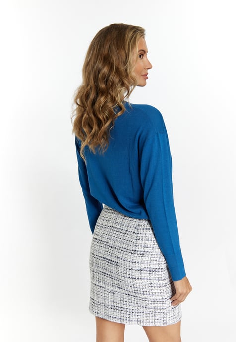 Faina Strickpullover Damen blau - Image 4