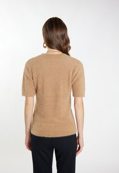 Faina Strickpullover Damen Kamel - Image 4