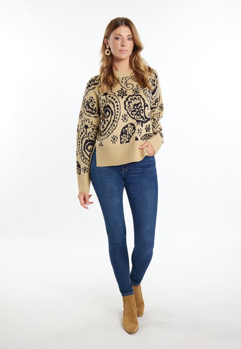 usha Strickpullover Damen Beige - Image 2