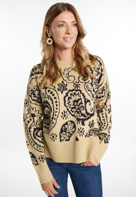 usha Strickpullover Damen Beige - Image 3