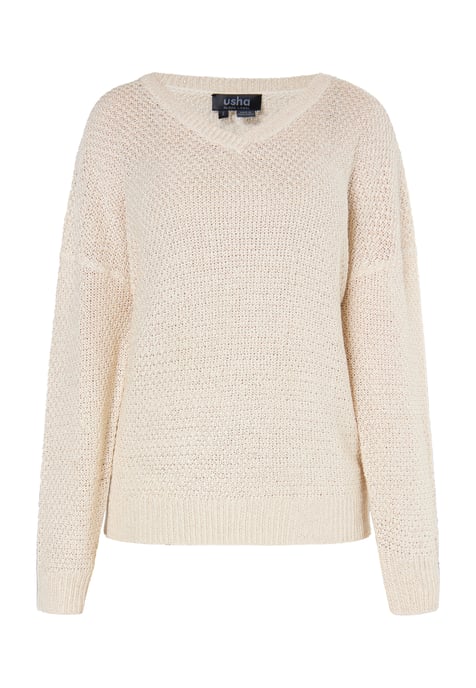 usha Strickpullover Damen Dunkelcreme - Image 1