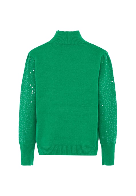 Faina Strickpullover mit Pailletten Damen grün - Image 2