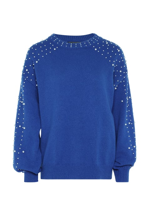 Faina Pullover mit Perlen Damen KÖNIGSBLAU - Image 1