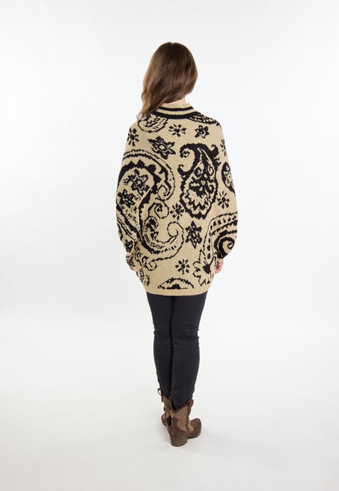 usha Poncho-Pullover Damen Beige - Image 4