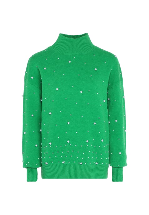 Faina Pullover mit Perlen Damen grün - Image 1