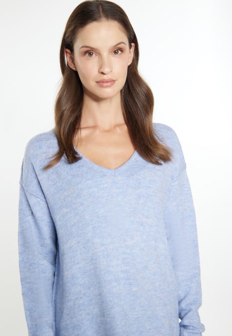 usha Strickpullover Damen blau melange - Image 5