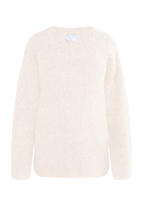 usha Strickpullover Damen Hellbeige Melange - Image 1