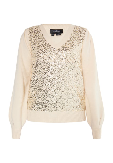 usha Strickpullover Damen Creme - Image 1