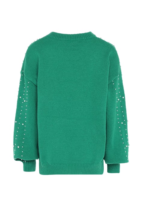 Faina Pullover mit Perlen Damen grün - Image 2
