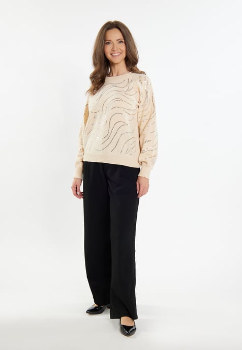 usha Strickpullover Damen Creme - Image 2