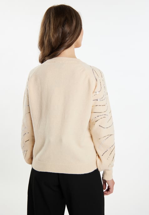 usha Strickpullover Damen Creme - Image 4