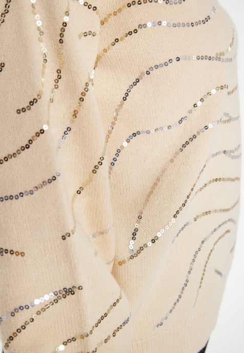 usha Strickpullover Damen Creme - Image 5