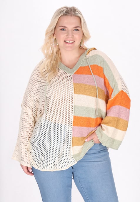 IZIA Pullover in Übergröße Frauen Beige - Image 3