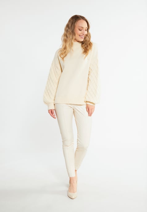 RISA Strickpullover Damen Creme - Image 2