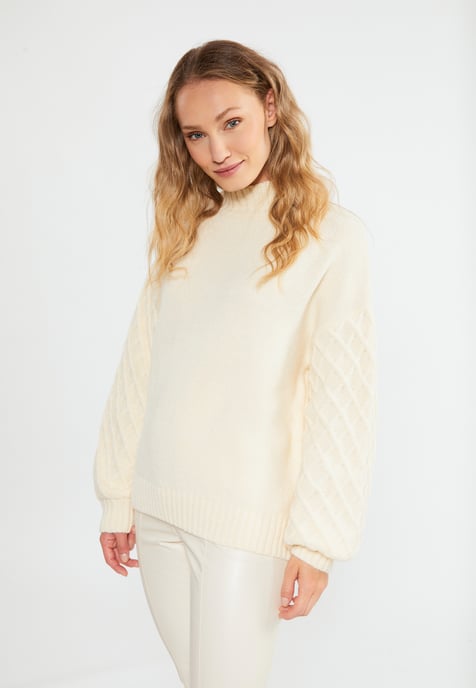 RISA Strickpullover Damen Creme - Image 3