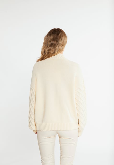 RISA Strickpullover Damen Creme - Image 4