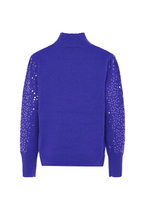 Faina Strickpullover mit Pailletten Damen KÖNIGSBLAU - Image 2