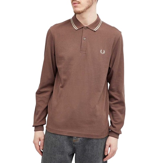 Fred Perry - Poloshirt für Herren, Langärmlig (Ziegelstein) - Image 3
