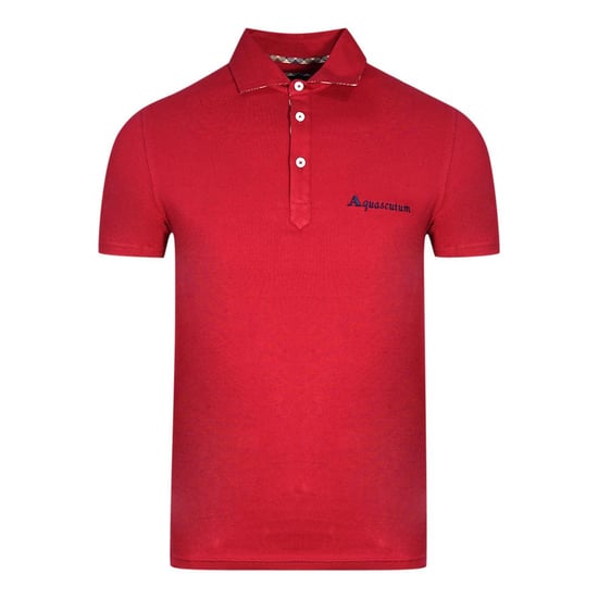 Aquascutum - Poloshirt für Herren/Damen Unisex, Logo (Rot) - Image 1