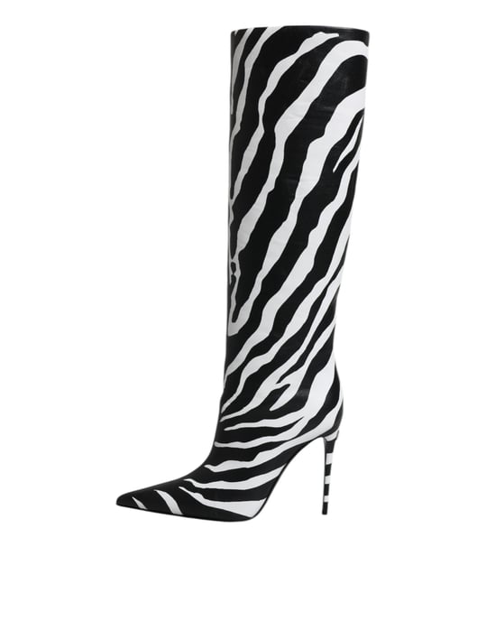 Zebra-Muster Knielange Stiefel - Image 6