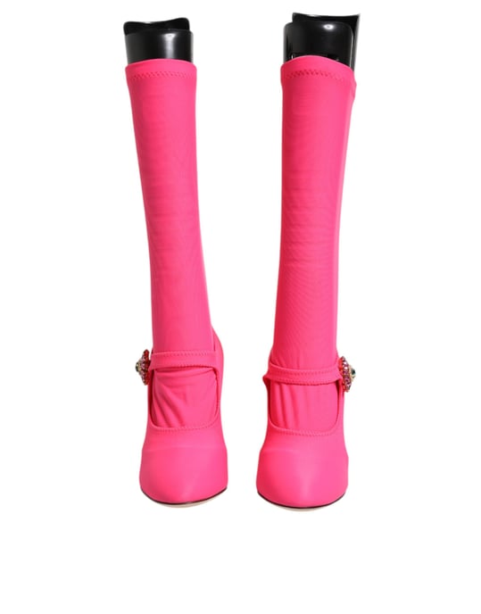 Kristallverzierte Stretchstoffstiefel - Image 2