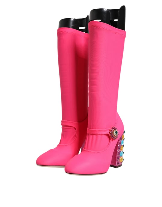 Kristallverzierte Stretchstoffstiefel - Image 4