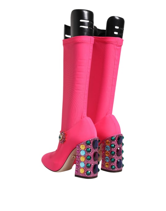 Kristallverzierte Stretchstoffstiefel - Image 5