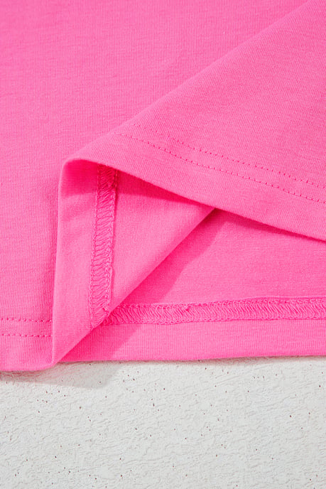 Rosa T-Shirt mit kurzen Ärmeln und Grafikdruck - Image 6