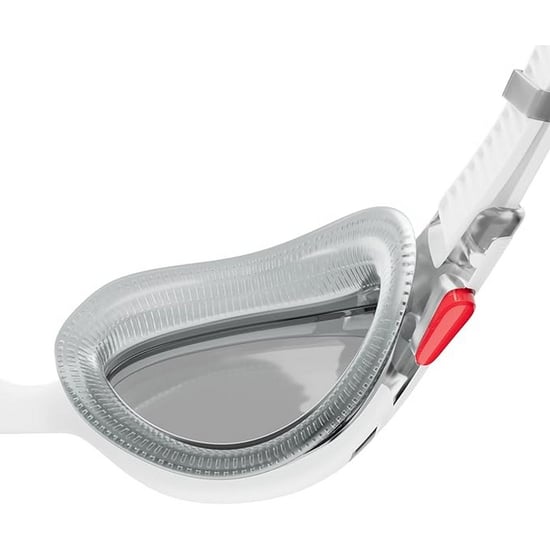 Speedo - Passt sich dem Gesicht an Schwimmbrille für Herren (Weiß/Rot/Rauch-Grau) - Image 3