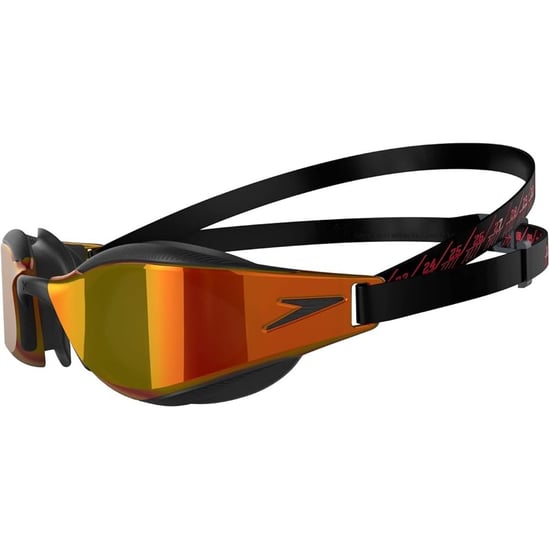 Speedo - "Fastskin Hyper Elite" Schwimmbrille für Herren/Damen Unisex (Schwarz/Oxidgrau/Feuerrot) - Image 3