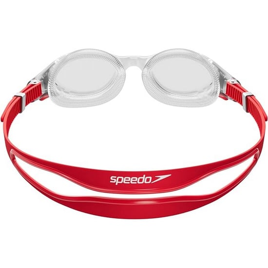 Speedo - Passt sich dem Gesicht an Schwimmbrille für Herren (Rot/Silber/Transparent) - Image 2
