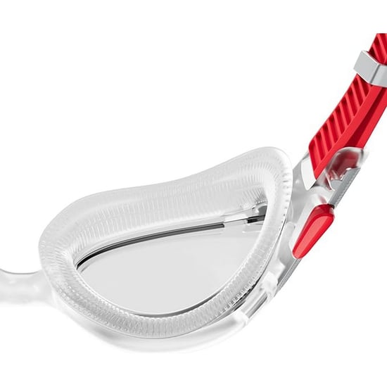 Speedo - Passt sich dem Gesicht an Schwimmbrille für Herren (Rot/Silber/Transparent) - Image 3