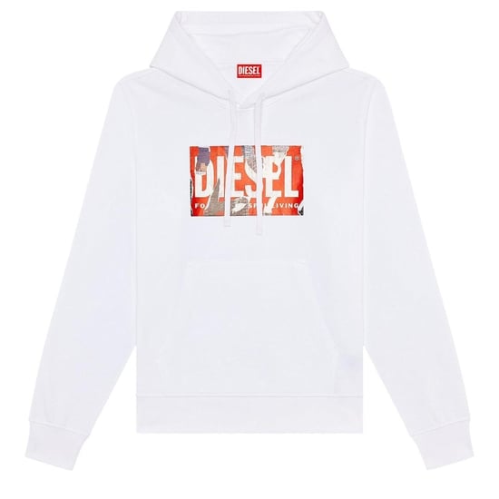 Diesel - Kapuzenpullover für Herren, Logo (Weiß) - Image 1