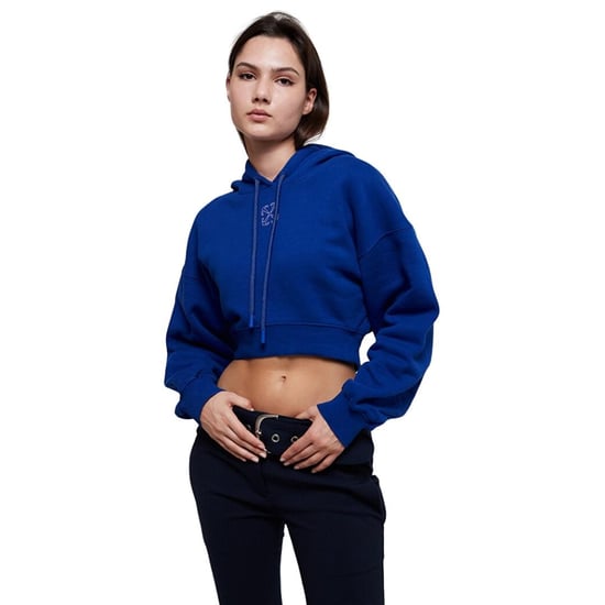 Off-White - "Embr" Kapuzenpullover für Damen, kurz geschnitten (Blau) - Image 3