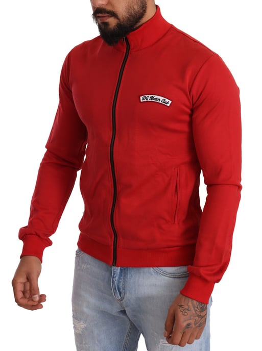 Rotes Zip-up Sweatshirt im Dg Motor Club Stil - Image 2