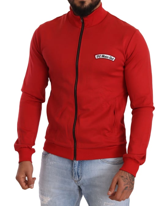 Rotes Zip-up Sweatshirt im Dg Motor Club Stil - Image 5