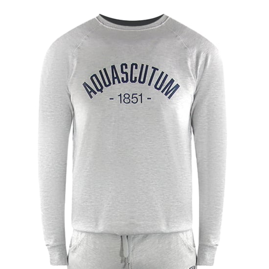 Aquascutum - "Old School" Trainingsanzug für Herren, Rundhalsausschnitt (Grau) - Image 3