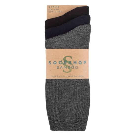 3er-Pack Damen Einfarbige Bambus Socken - weiche atmungsaktive Alltagssocken - Image 2