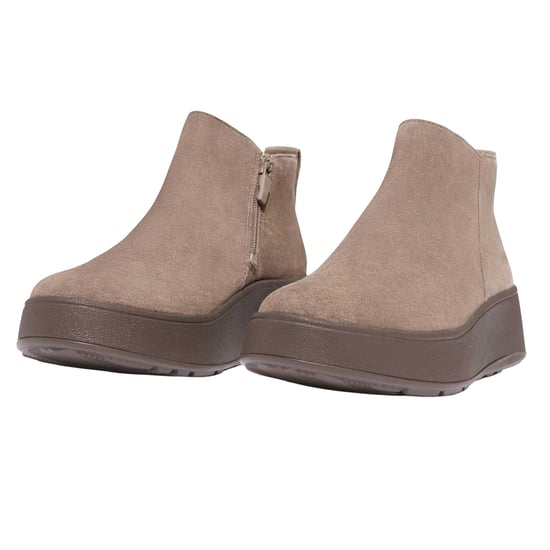 Fit Flop - "F-Mode" Stiefeletten für Damen, Wildleder, flach geformter Absatz (Grau) - Image 3