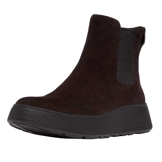 Fit Flop - "F-Mode" Stiefeletten für Damen, Wildleder, flach geformter Absatz (Braun) - Image 1
