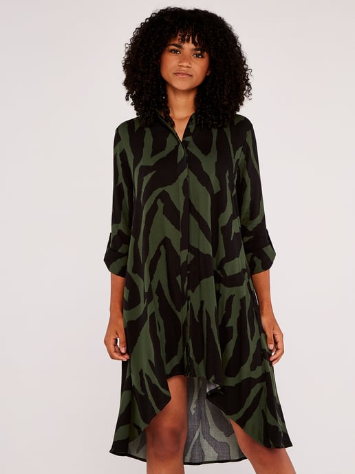 Apricot Hemdkleid mit Zebramuster - Image 4