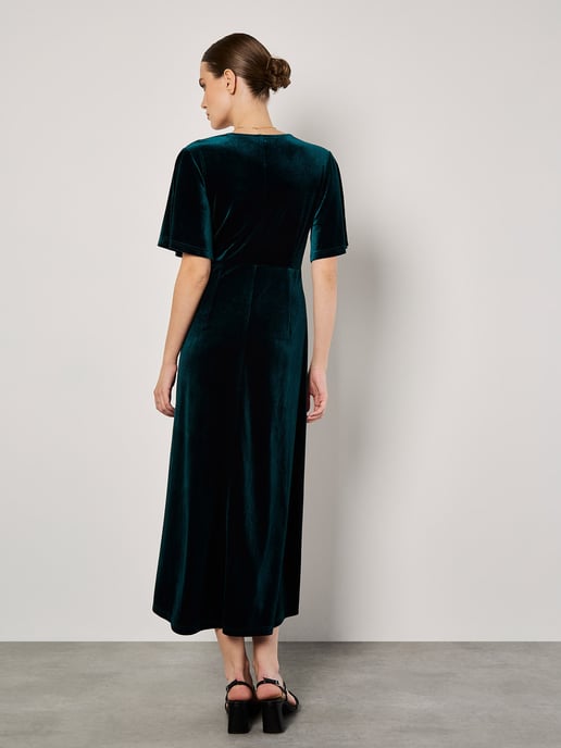 Apricot Maxikleid aus Samt in Wickeloptik - Image 4