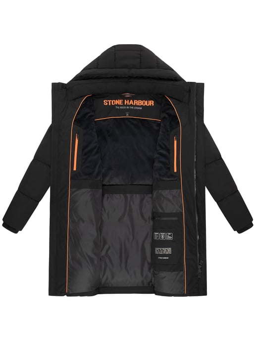 Stone Harbour Herren Steppmantel Hadrieen mit Fleecefutter & Kapuze - Image 5