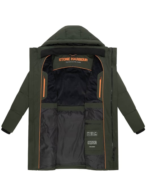 Stone Harbour Herren Steppmantel Hadrieen mit Fleecefutter & Kapuze - Image 5