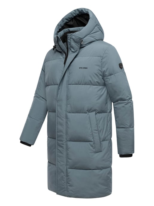 Stone Harbour Herren Steppmantel Hadrieen mit Fleecefutter & Kapuze - Image 3