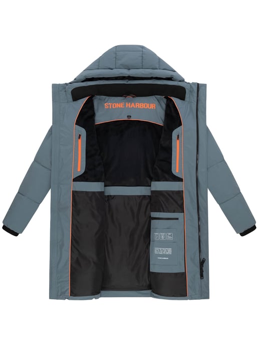 Stone Harbour Herren Steppmantel Hadrieen mit Fleecefutter & Kapuze - Image 5
