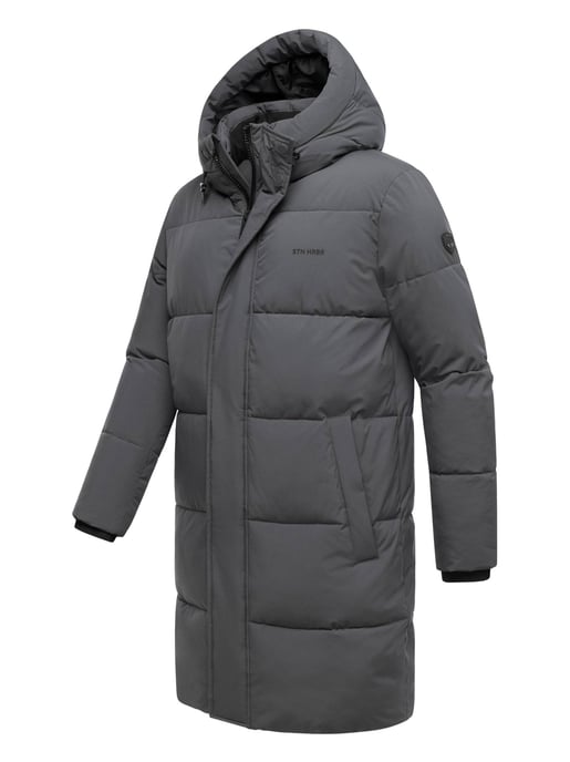 Stone Harbour Herren Steppmantel Hadrieen mit Fleecefutter & Kapuze - Image 3
