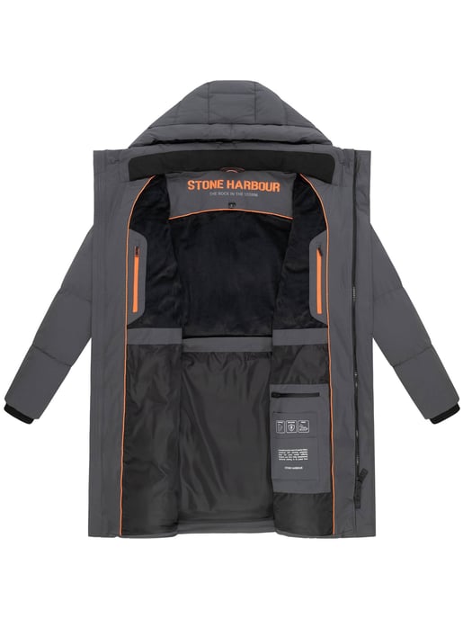Stone Harbour Herren Steppmantel Hadrieen mit Fleecefutter & Kapuze - Image 5