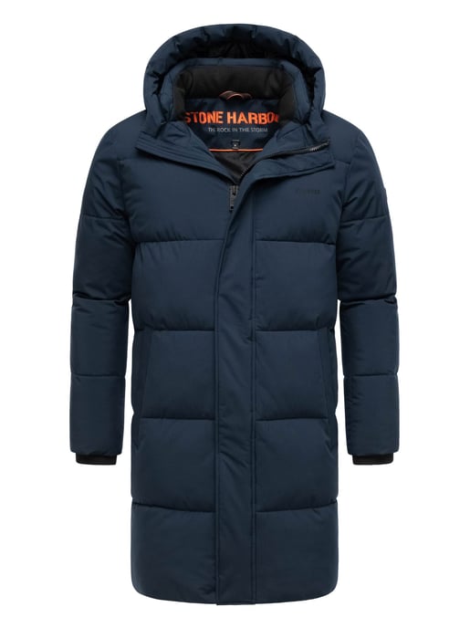 Stone Harbour Herren Steppmantel Hadrieen mit Fleecefutter & Kapuze - Image 1